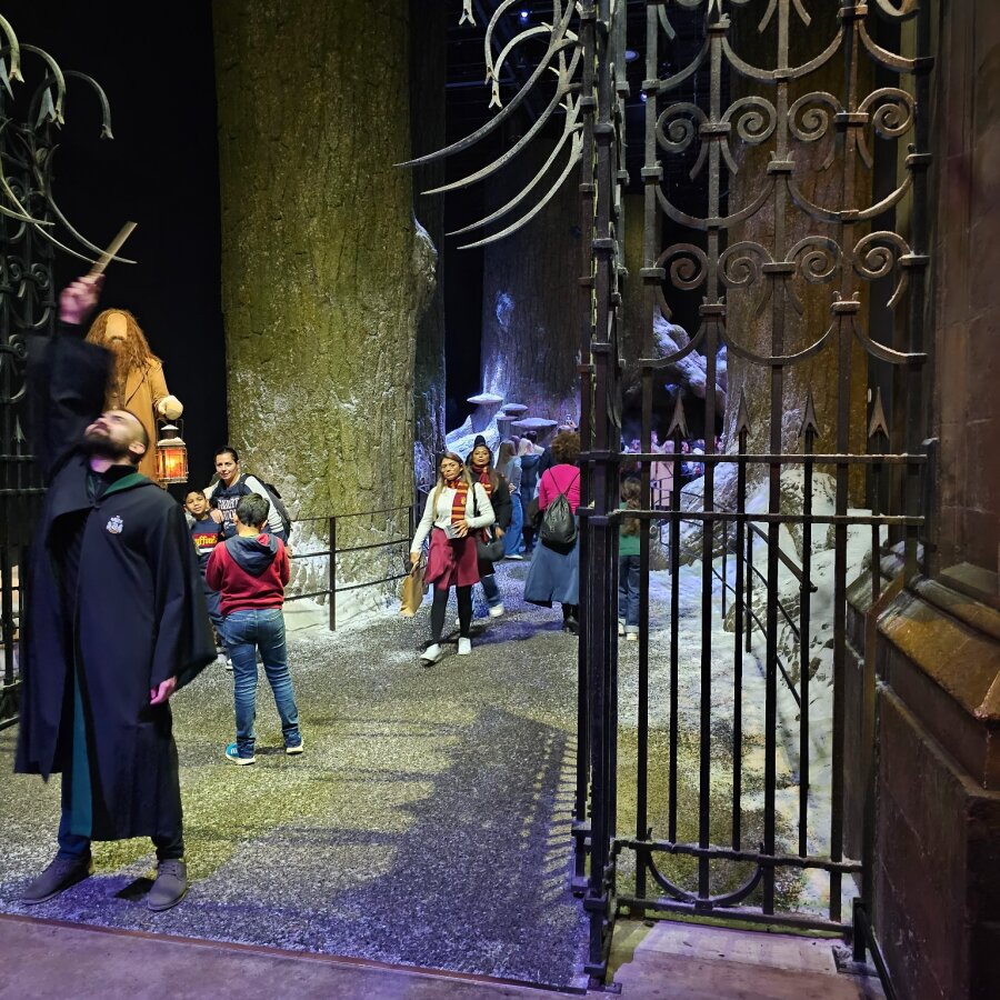 Wrought-iron gate in the Studio Tour set