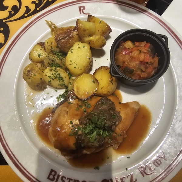 Main course at Bistrot Chez Remy Disneyland Paris