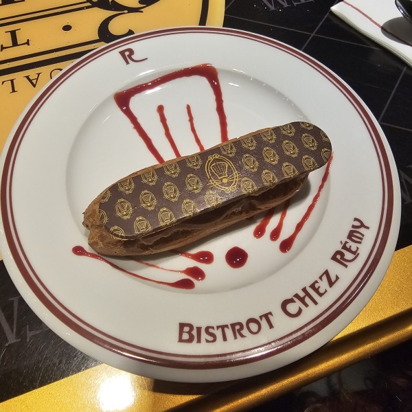 Chocolate eclair dessert at Bistrot Chez Remy