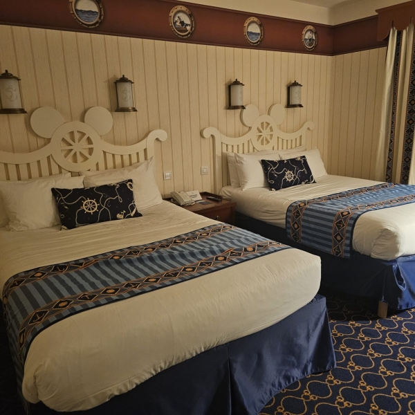 Newport Bay Club hotel room at Disneyland Paris