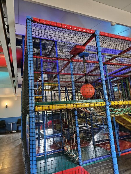 The single climbing frame in the indoor play area at Landal Mooi Zutendaal